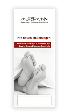 Ein Einlagenbeutel für orthopädische Maßeinlagen